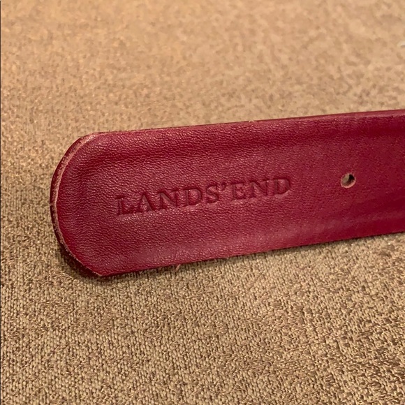 Lands' End hot pink large (33-36) leather belt - Picture 3 of 6